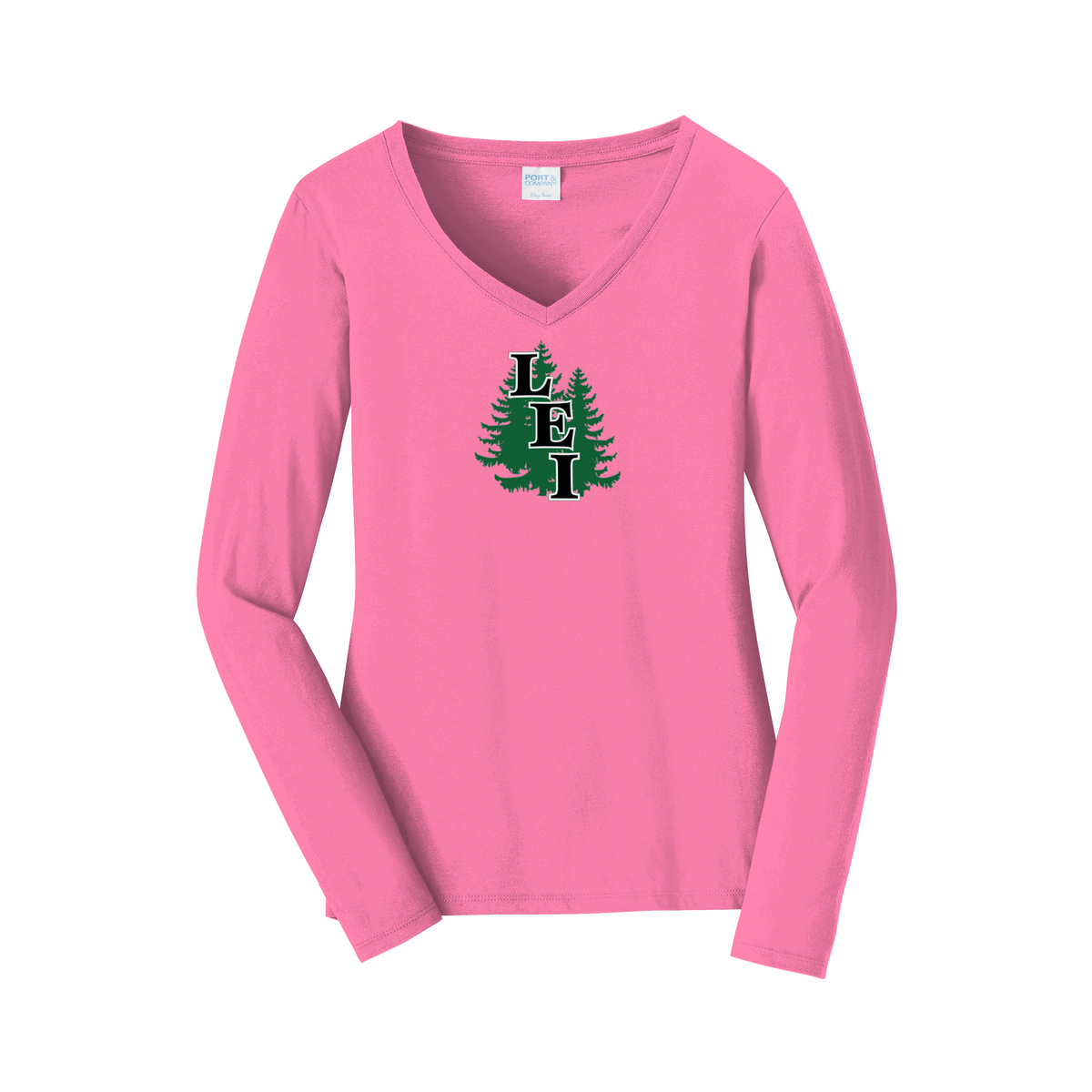 leisite-womens-long-sleeve-v-neck-dtf-front-LPC450VLS-newpink-flat-front