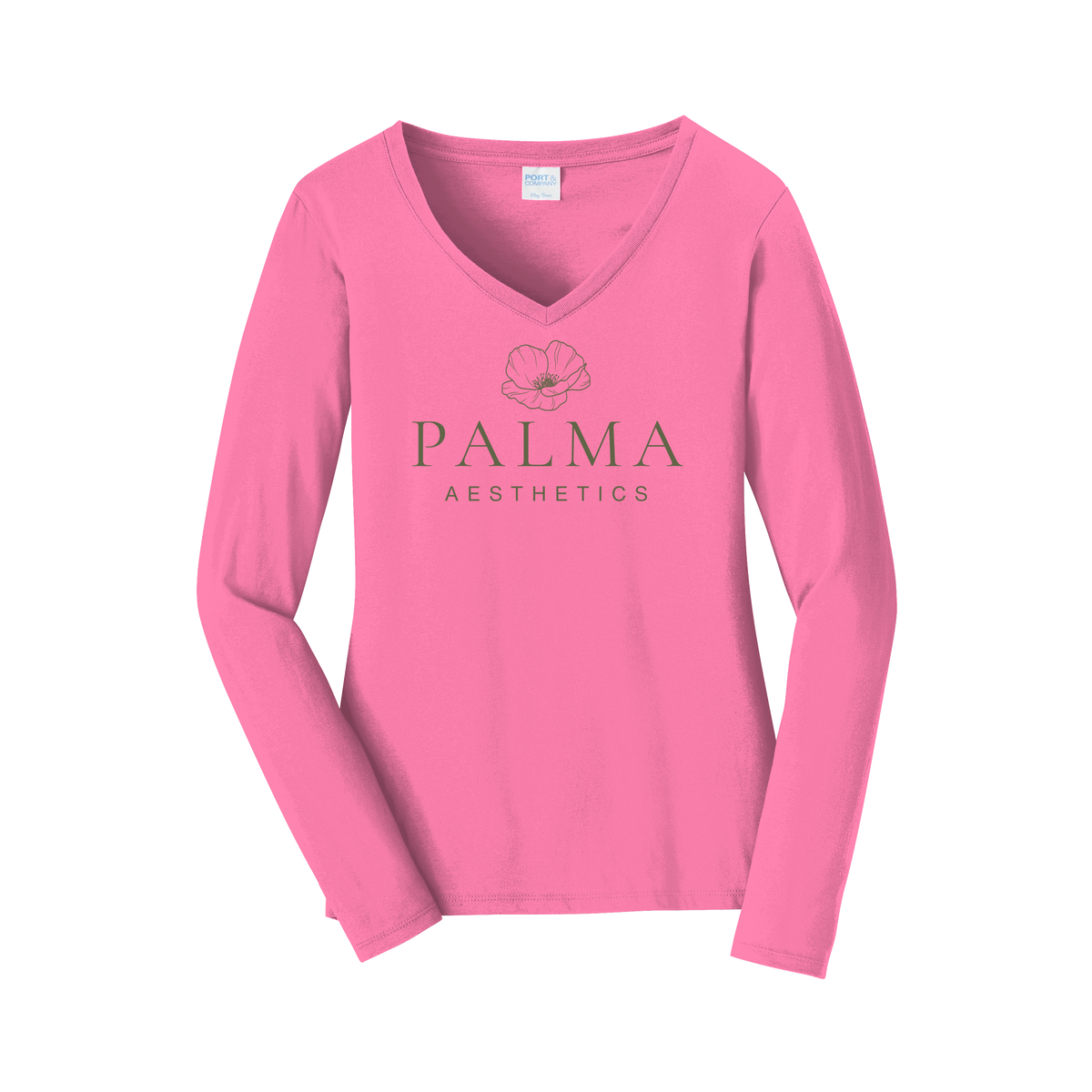 palmaaesthetics-womens-long-sleeve-v-neck-dtf-front-LPC450VLS-newpink-flat-front