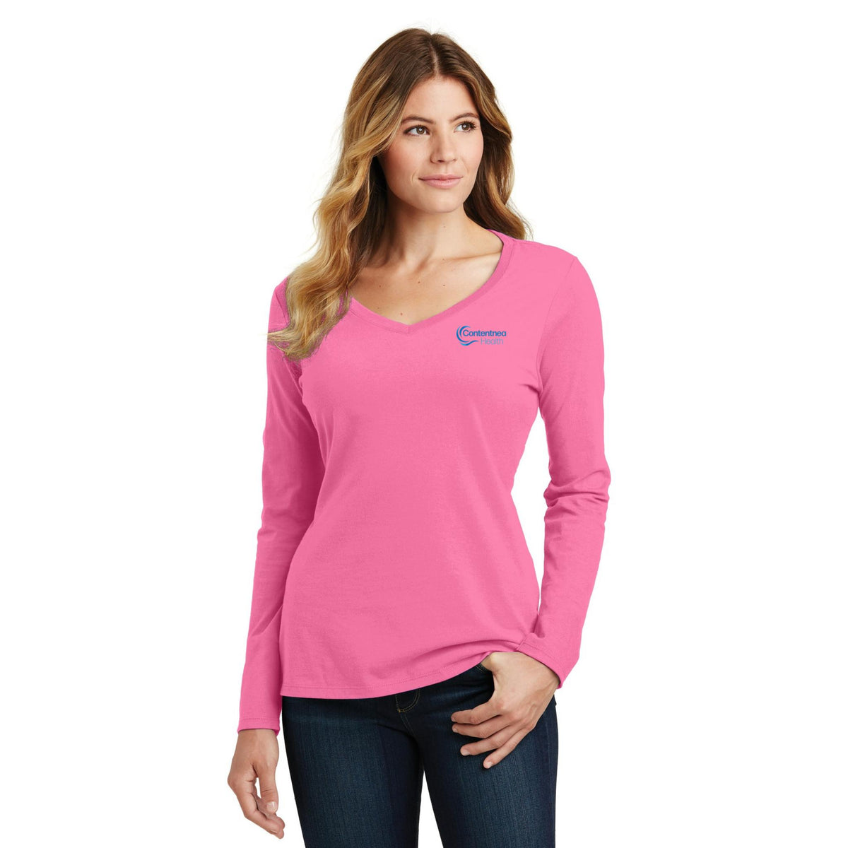Women's Long Sleeve V-Neck Tee