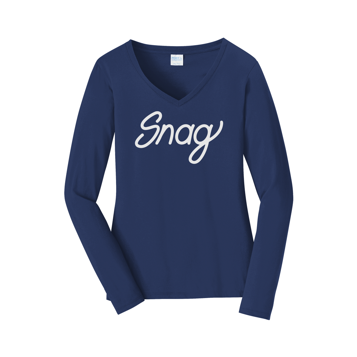 snagdelivery-womens-long-sleeve-v-neck-dtf-front-LPC450VLS-teamnavy-flat-front
