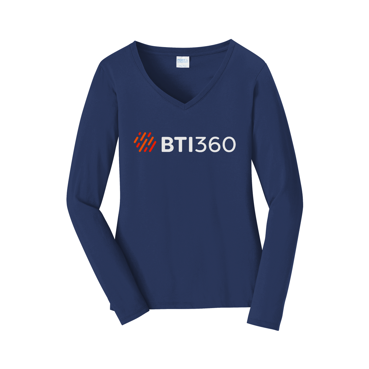 bti360-womens-long-sleeve-v-neck-dtf-front-LPC450VLS-teamnavy-flat-front