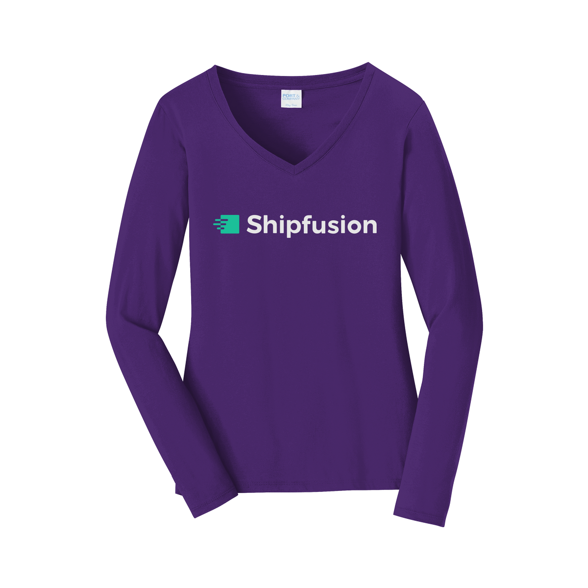 shipfusion-womens-long-sleeve-v-neck-dtf-front-LPC450VLS-teampurple-flat-front