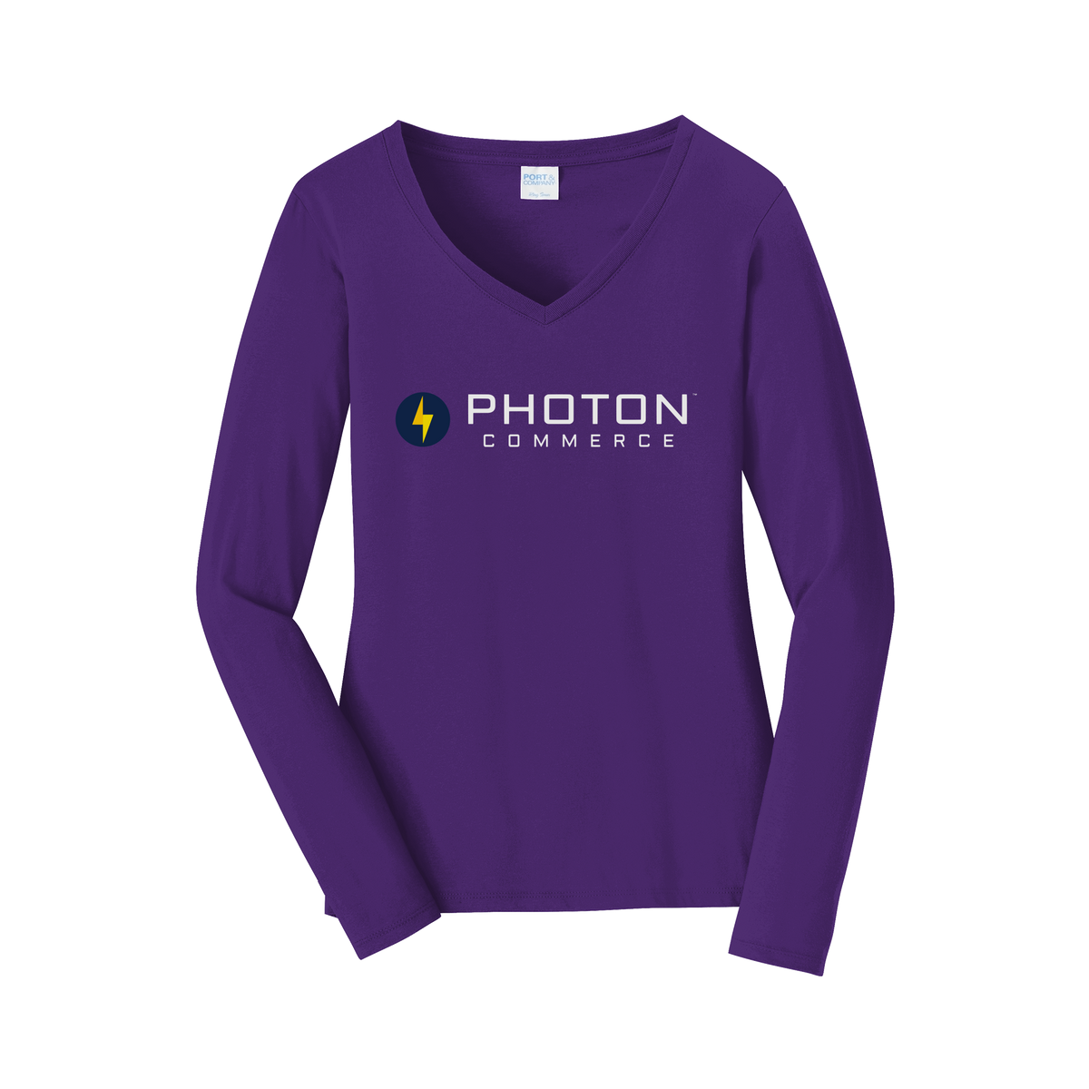 photoncommerce-womens-long-sleeve-v-neck-dtf-front-LPC450VLS-teampurple-flat-front