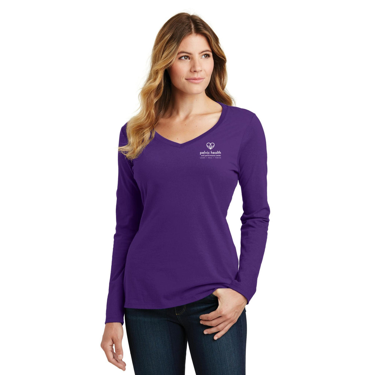 Pelvic Health Women's Long Sleeve V-Neck Tee