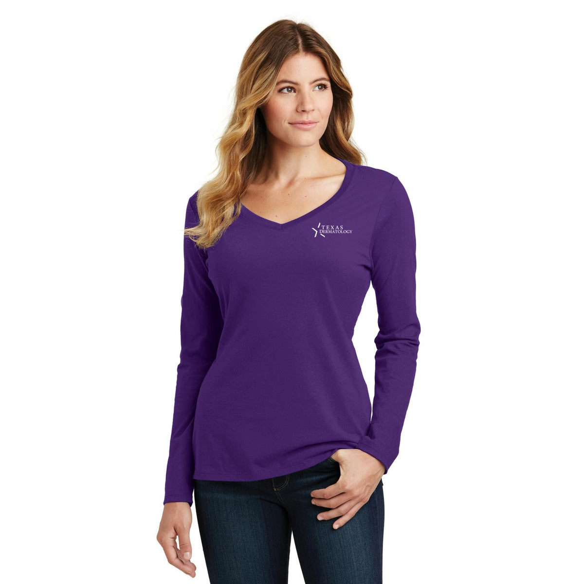Women's Long Sleeve V-Neck Tee