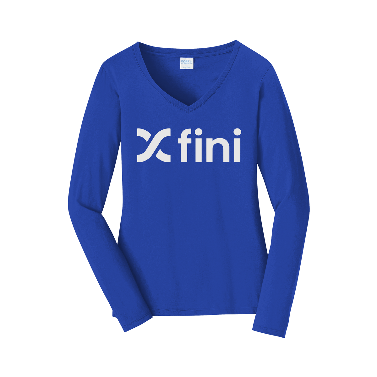 usefini-womens-long-sleeve-v-neck-dtf-front-LPC450VLS-trueroyal-flat-front