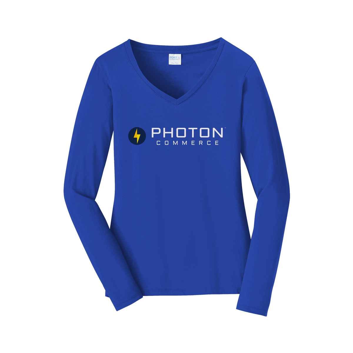 photoncommerce-womens-long-sleeve-v-neck-dtf-front-LPC450VLS-trueroyal-flat-front