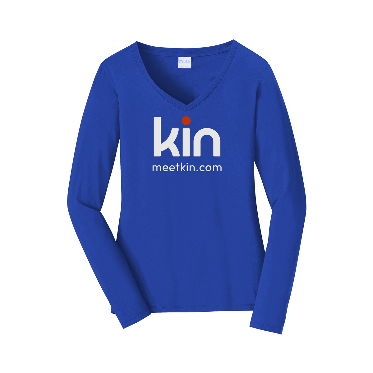 kin-womens-long-sleeve-v-neck-dtf-front-LPC450VLS-trueroyal-flat-front