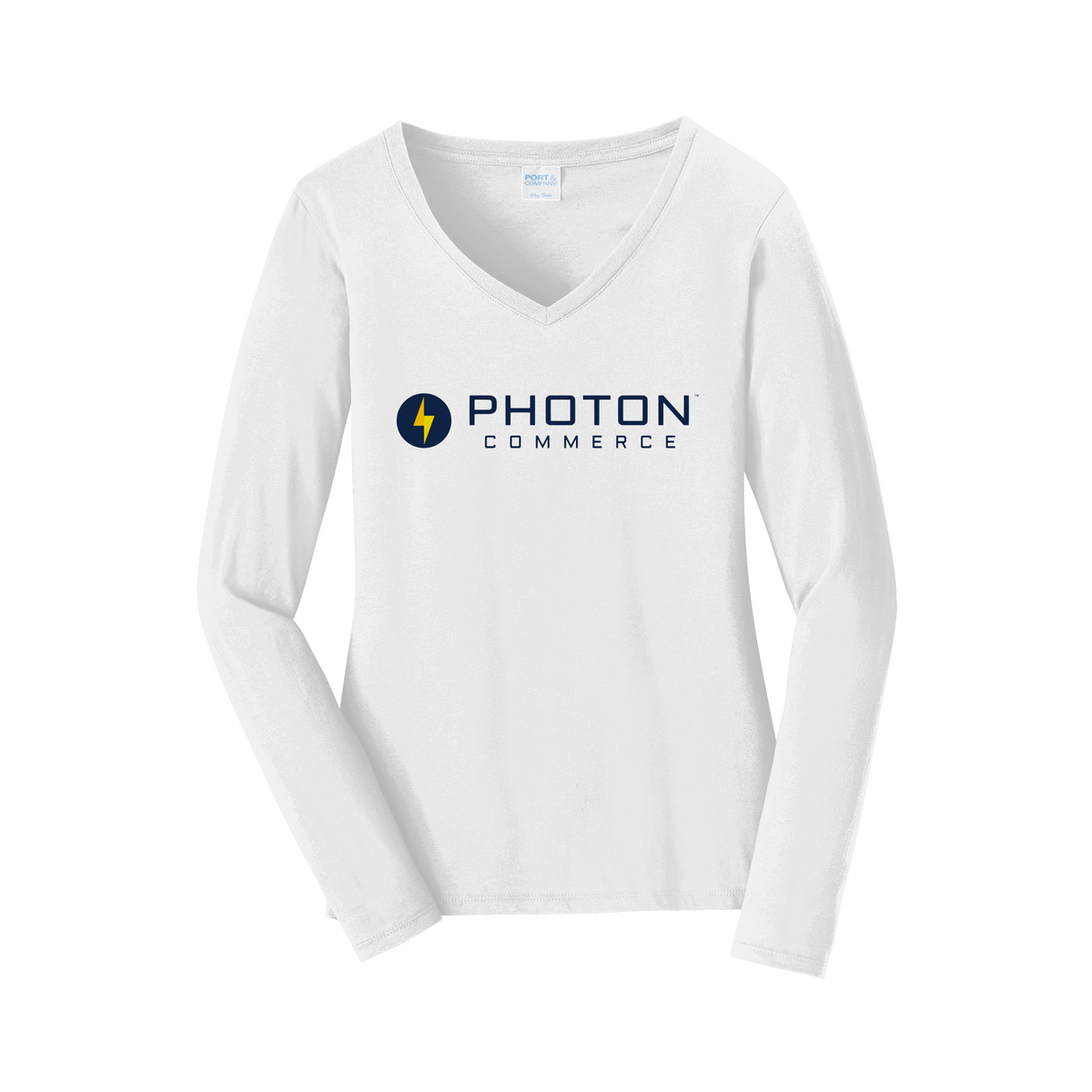 photoncommerce-womens-long-sleeve-v-neck-dtf-front-LPC450VLS-white-flat-front