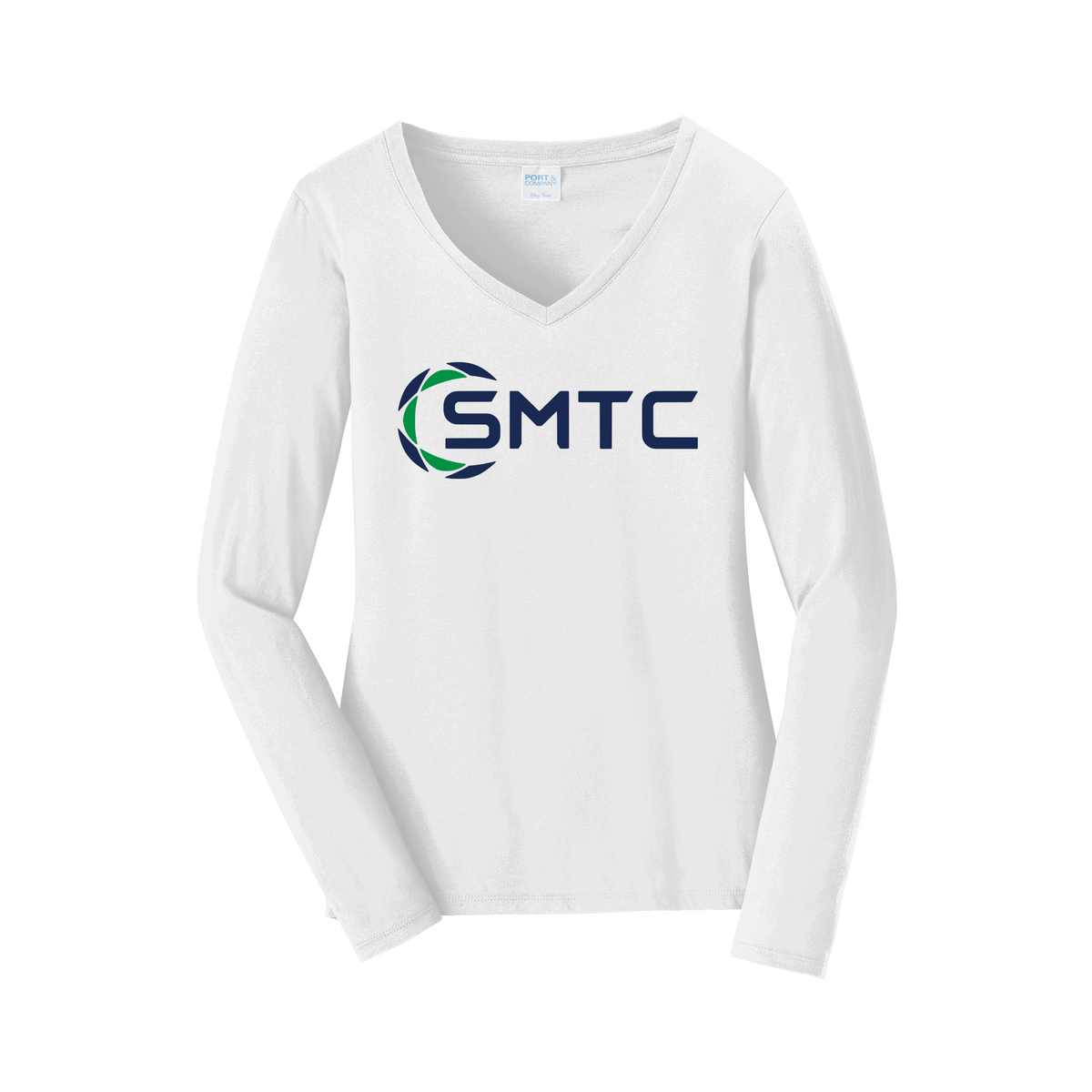 smtc-womens-long-sleeve-v-neck-dtf-front-LPC450VLS-white-flat-front