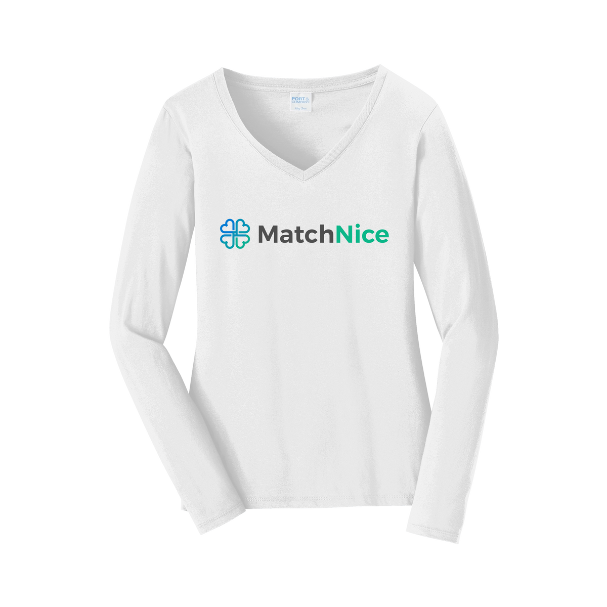 matchnice-womens-long-sleeve-v-neck-dtf-front-LPC450VLS-white-flat-front