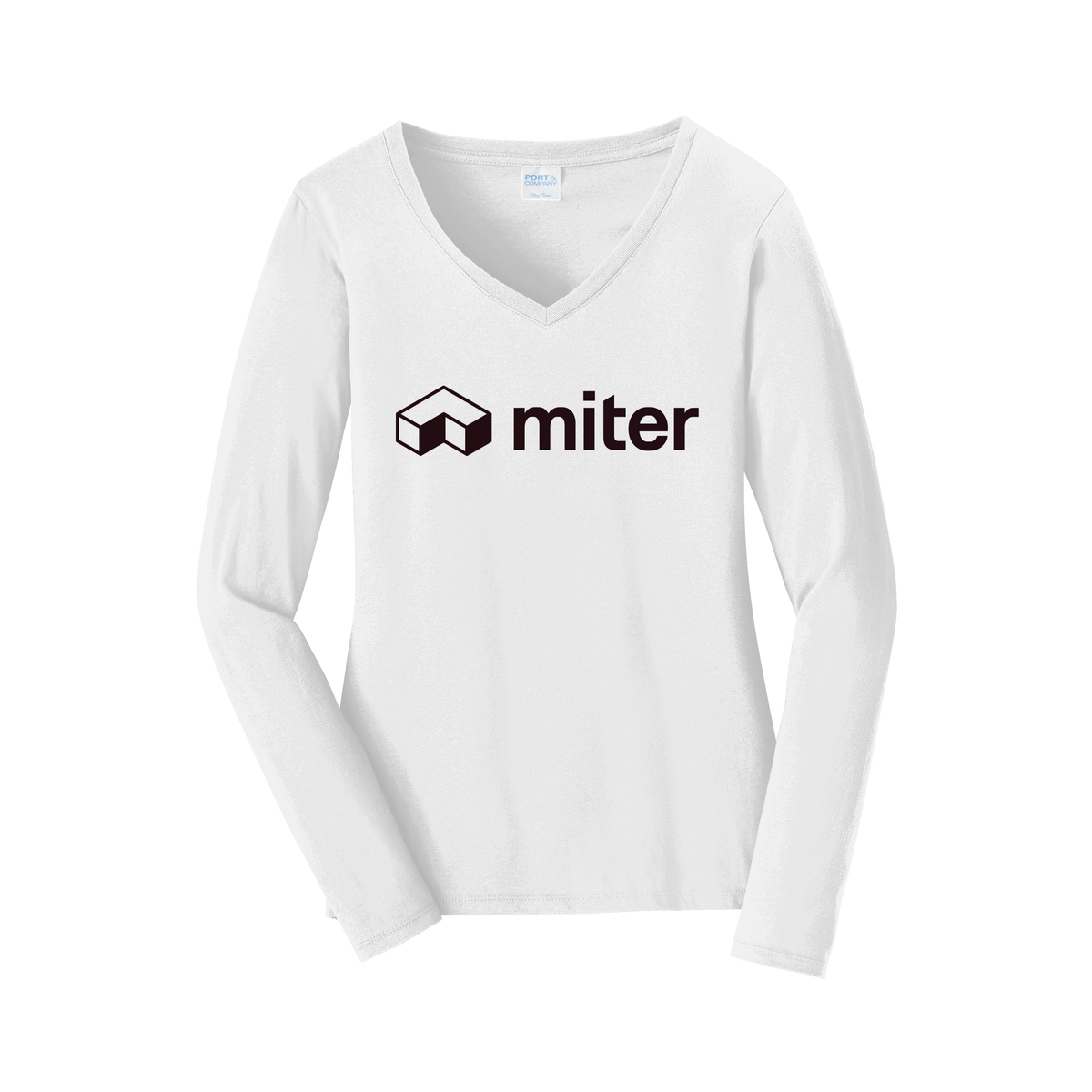 miter-womens-long-sleeve-v-neck-dtf-front-LPC450VLS-white-flat-front