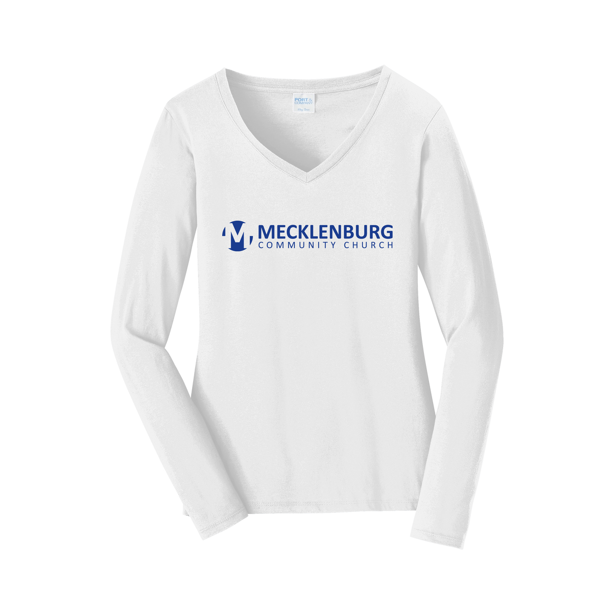 mecklenburg-womens-long-sleeve-v-neck-dtf-front-LPC450VLS-white-flat-front