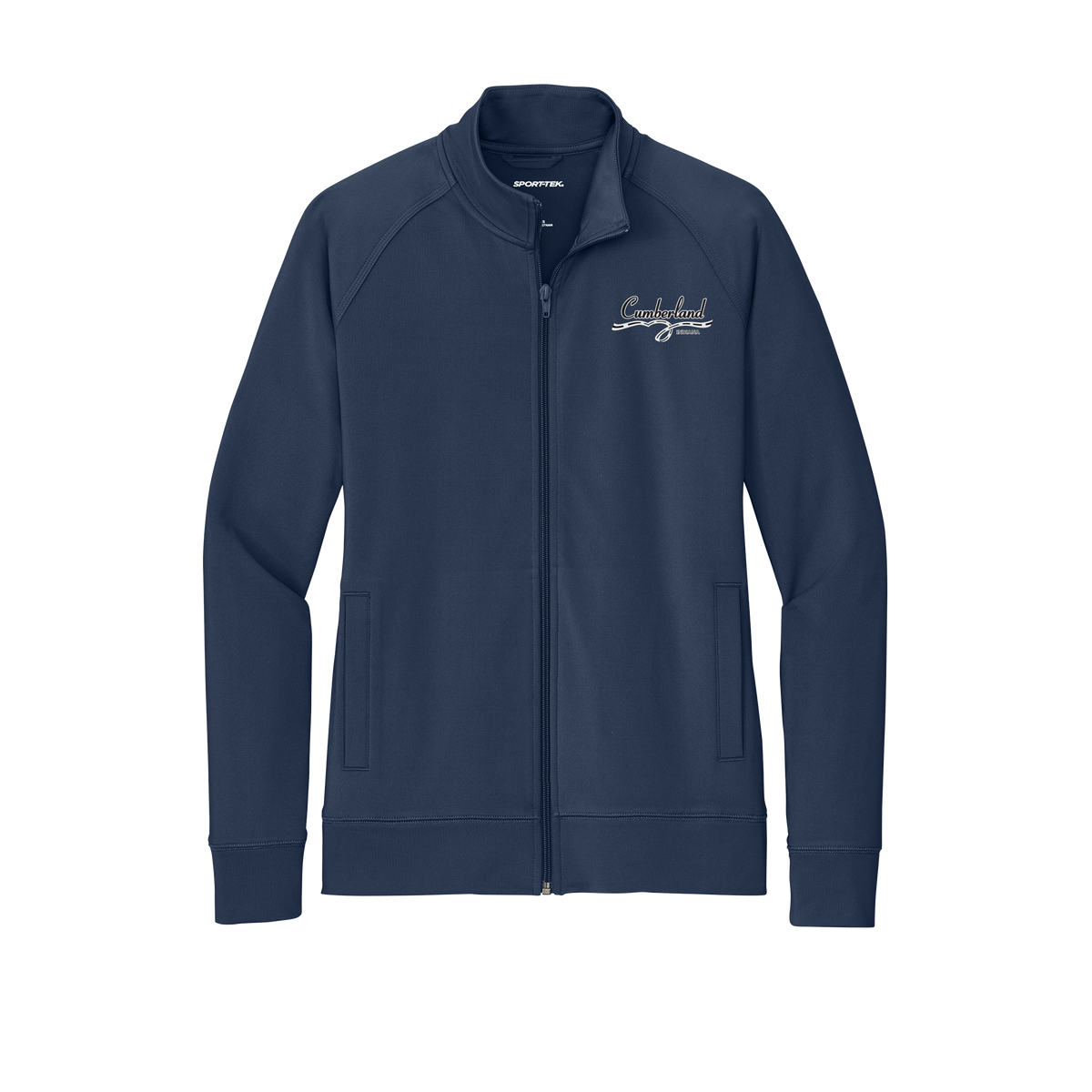 cumberland-sport-tek-womens-cadet-jacket-embroidery-leftchest-LST857-truenavy-flat-front