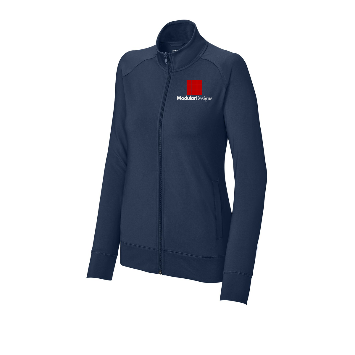 modulardesignsflooring-sport-tek-womens-cadet-jacket-embroidery-leftchest-LST857-truenavy-flat-front