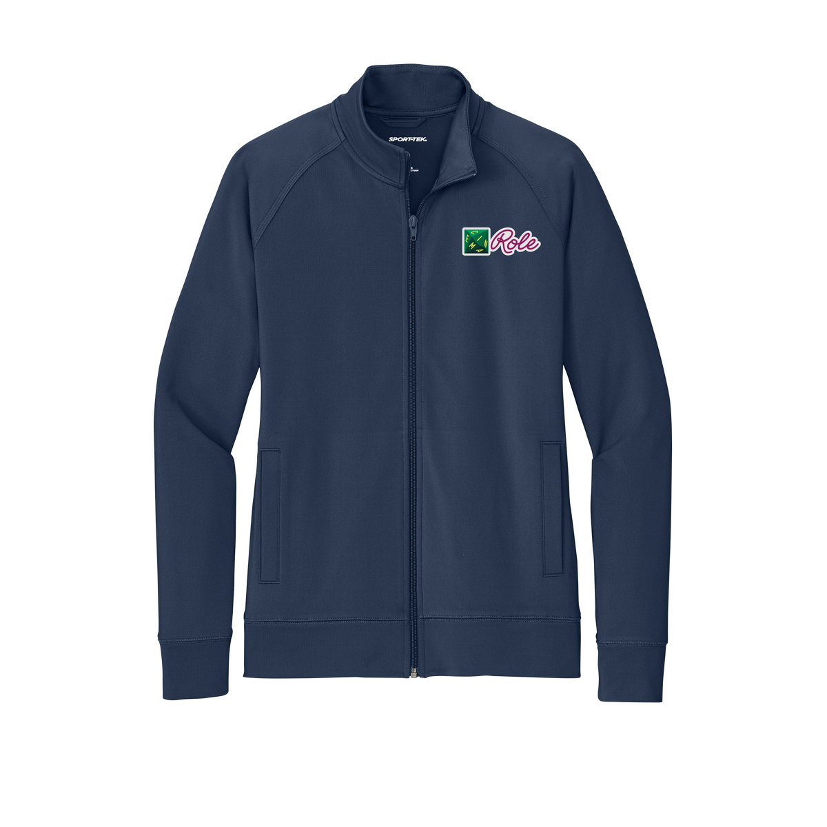 cinemarole-sport-tek-womens-cadet-jacket-embroidery-leftchest-LST857-truenavy-flat-front