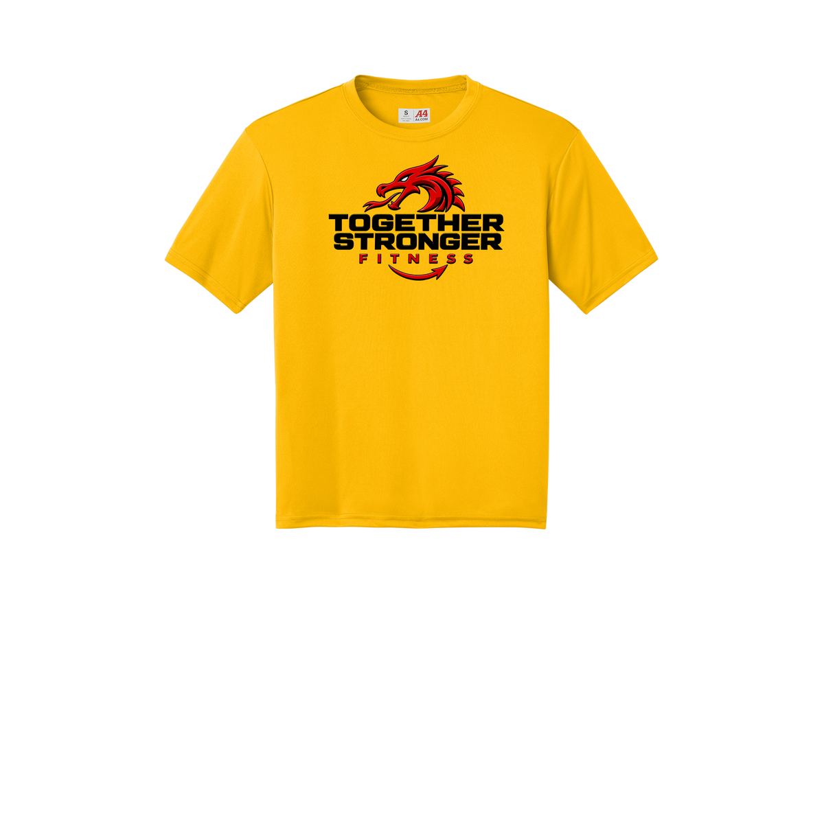 togetherstrongerfitness-a4-cooling-performance-tee-dtf-front-N3142-gold-flat-front