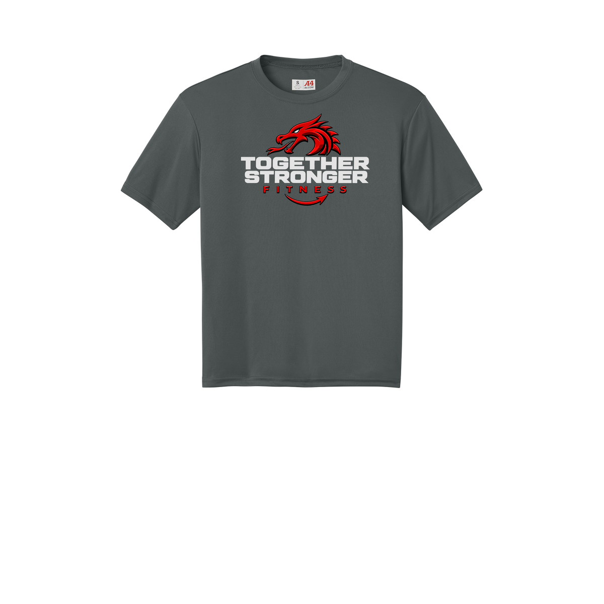togetherstrongerfitness-a4-cooling-performance-tee-dtf-front-N3142-graphite-flat-front