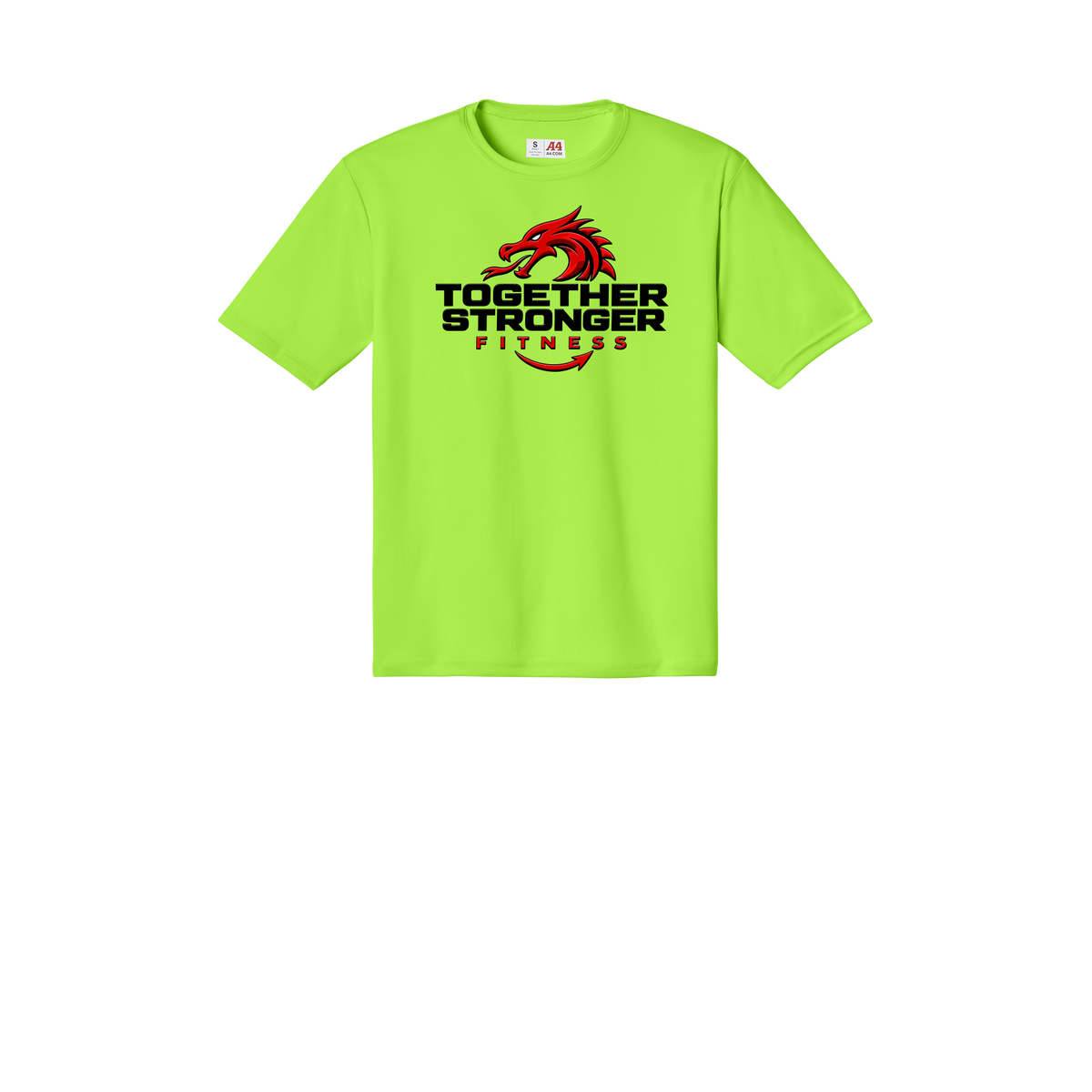 togetherstrongerfitness-a4-cooling-performance-tee-dtf-front-N3142-lime-flat-front