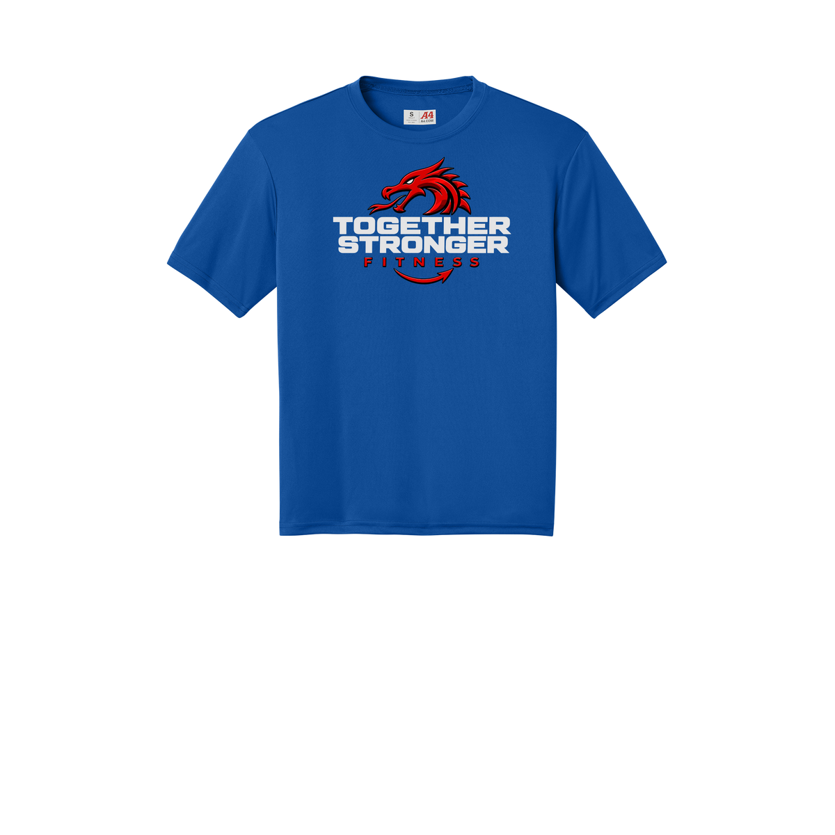 togetherstrongerfitness-a4-cooling-performance-tee-dtf-front-N3142-royal-flat-front