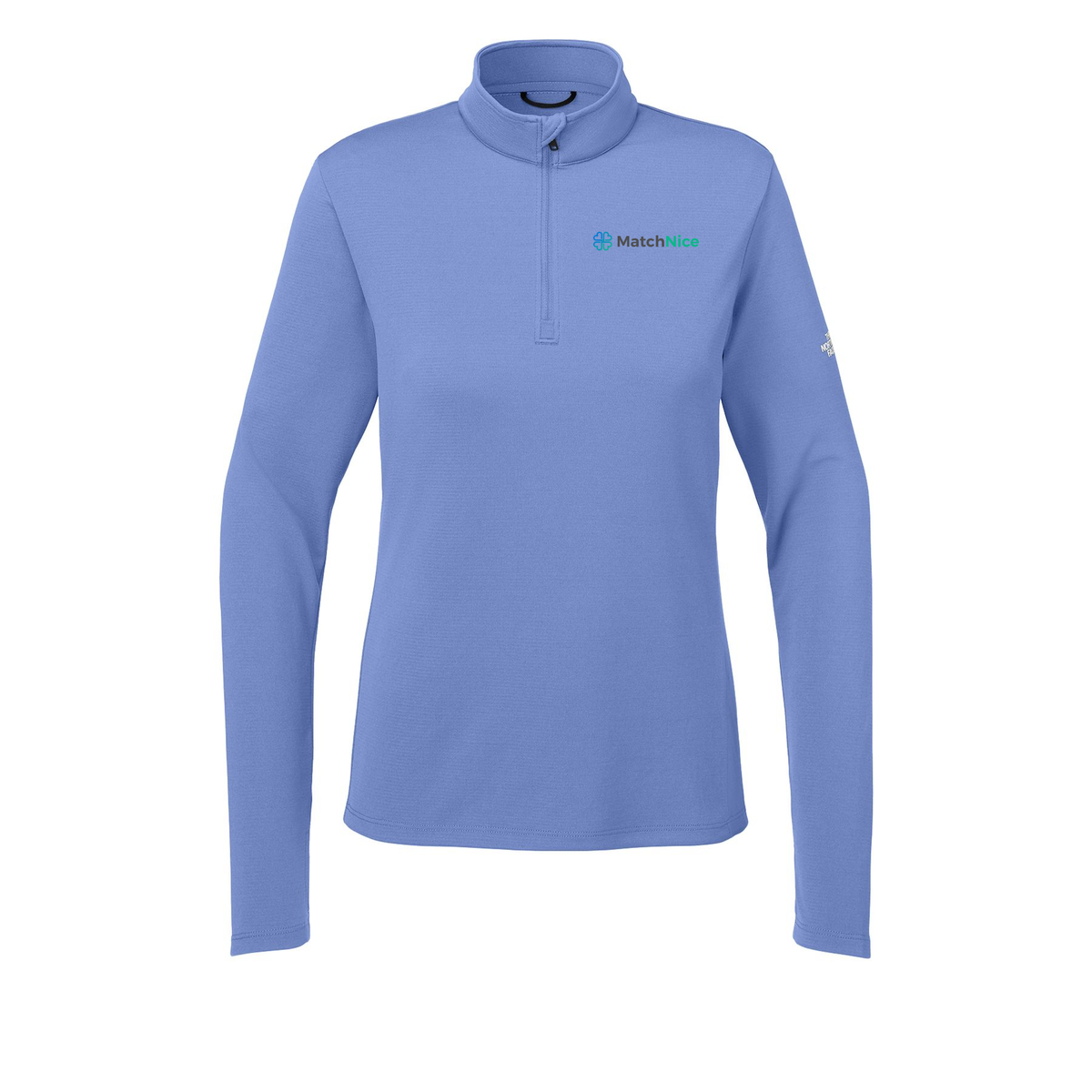 matchnice-the-north-face-womens-ambition-14-zip-embroidery-leftchest-NF0A8ENQ-deepperiwinkle-flat-front