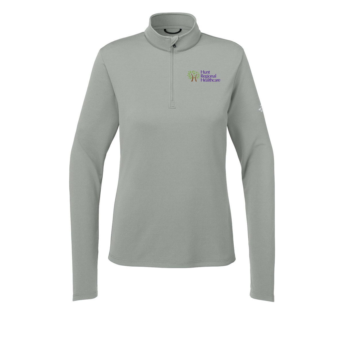 huntregional-the-north-face-womens-ambition-14-zip-embroidery-leftchest-NF0A8ENQ-meldgreyheather-flat-front
