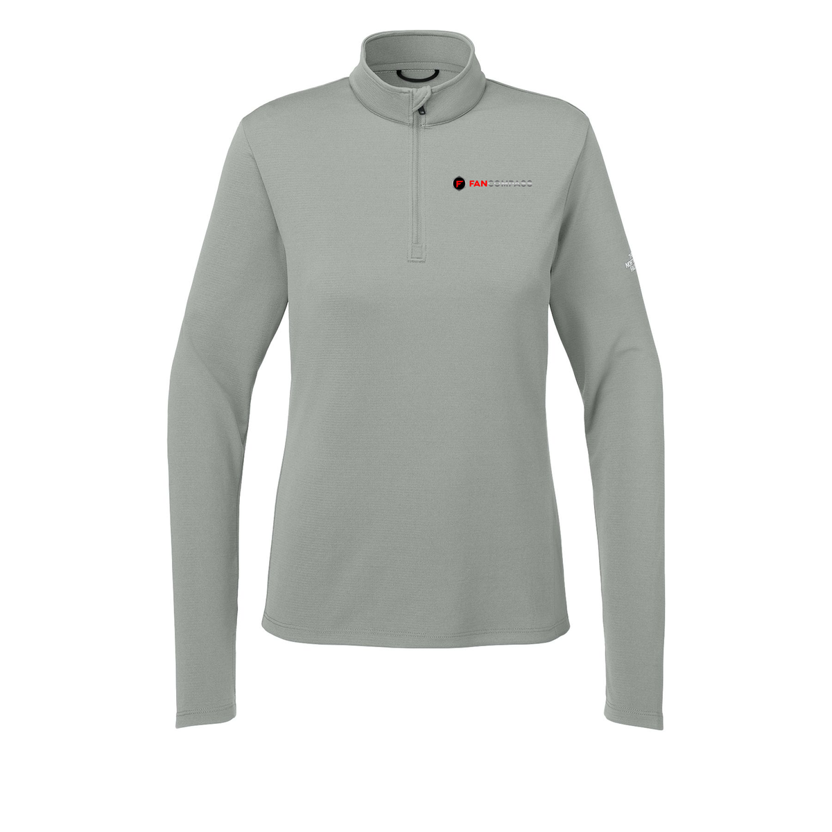 fancompass-the-north-face-womens-ambition-14-zip-embroidery-leftchest-NF0A8ENQ-meldgreyheather-flat-front