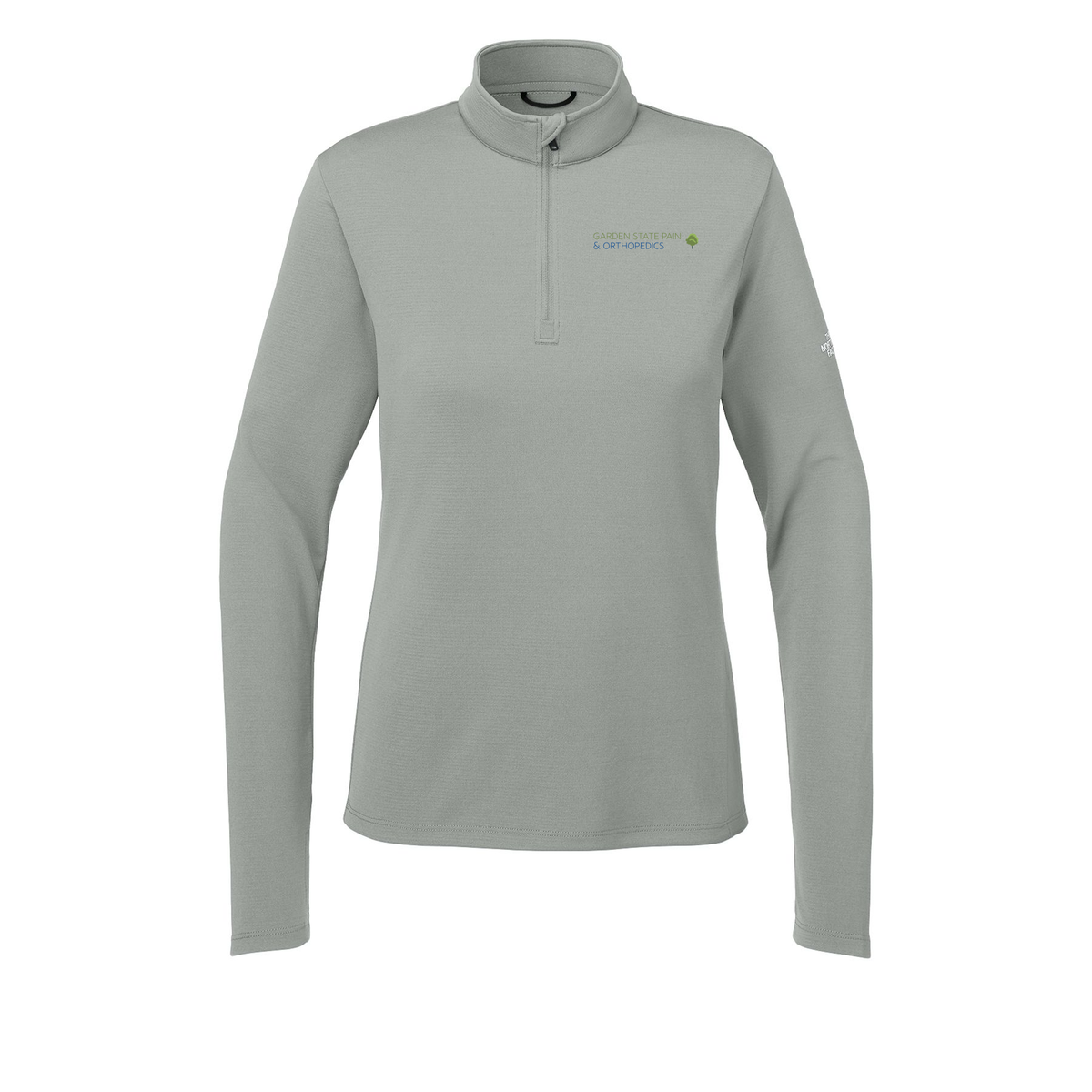 gardenstatepain-the-north-face-womens-ambition-14-zip-embroidery-leftchest-NF0A8ENQ-meldgreyheather-flat-front