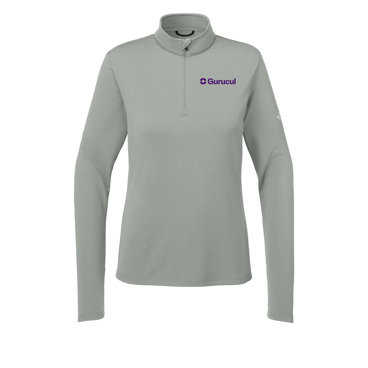 gurucul-the-north-face-womens-ambition-14-zip-embroidery-leftchest-NF0A8ENQ-meldgreyheather-flat-front
