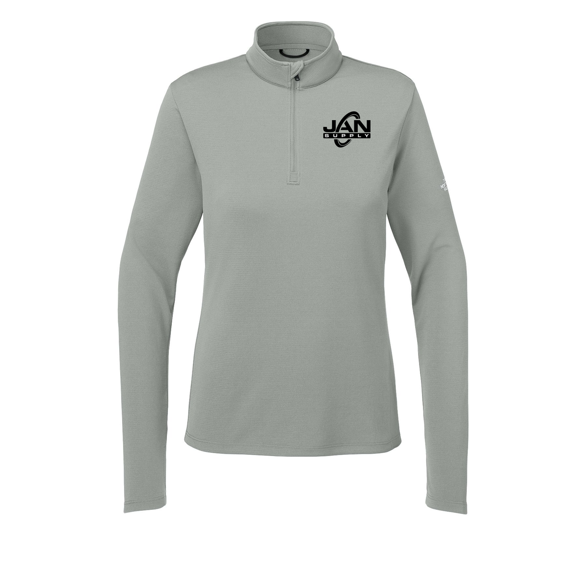 jan-pro-the-north-face-womens-ambition-14-zip-embroidery-leftchest-NF0A8ENQ-meldgreyheather-flat-front