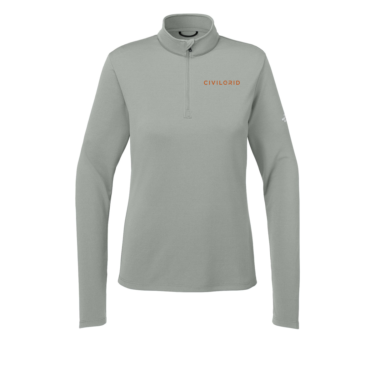 civilgrid-the-north-face-womens-ambition-14-zip-embroidery-leftchest-NF0A8ENQ-meldgreyheather-flat-front