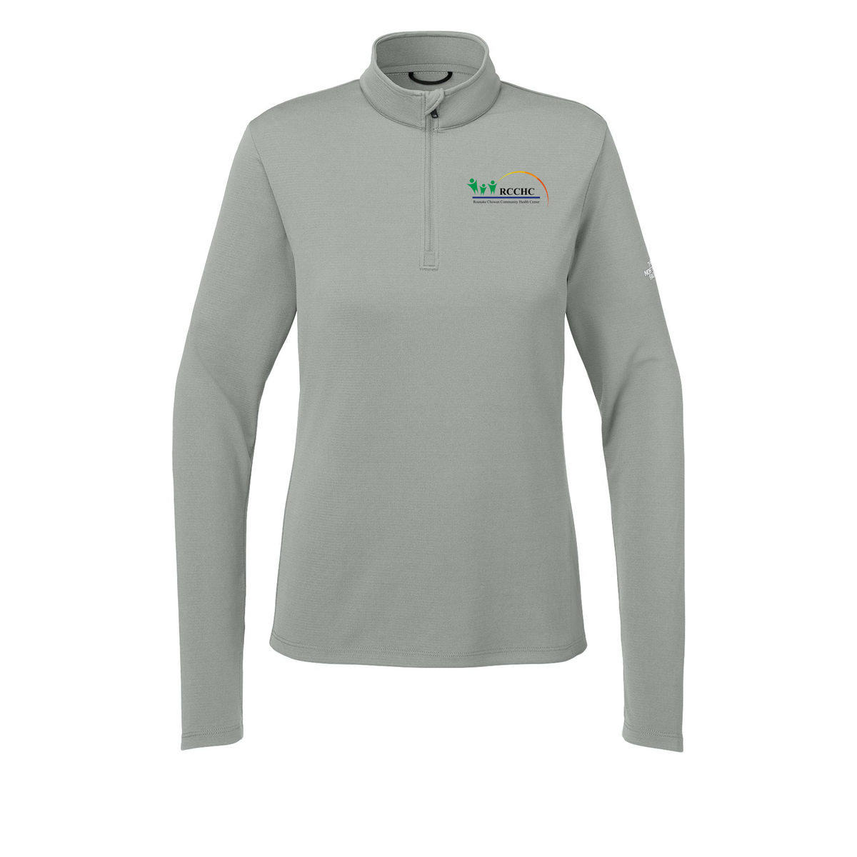 rcchc-the-north-face-womens-ambition-14-zip-embroidery-leftchest-NF0A8ENQ-meldgreyheather-flat-front