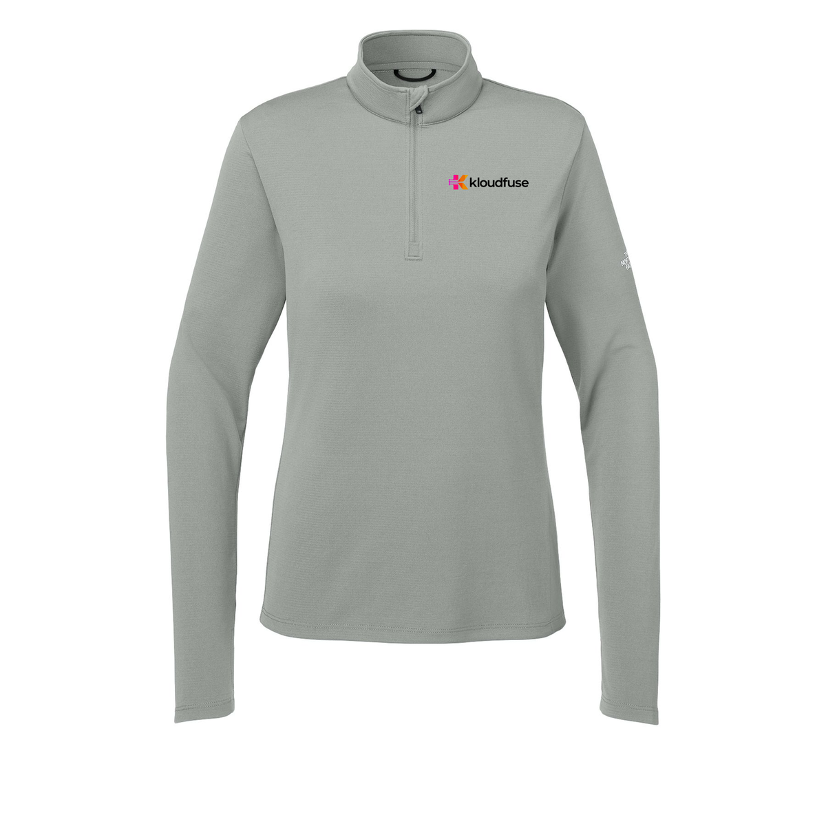 kloudfuse-the-north-face-womens-ambition-14-zip-embroidery-leftchest-NF0A8ENQ-meldgreyheather-flat-front