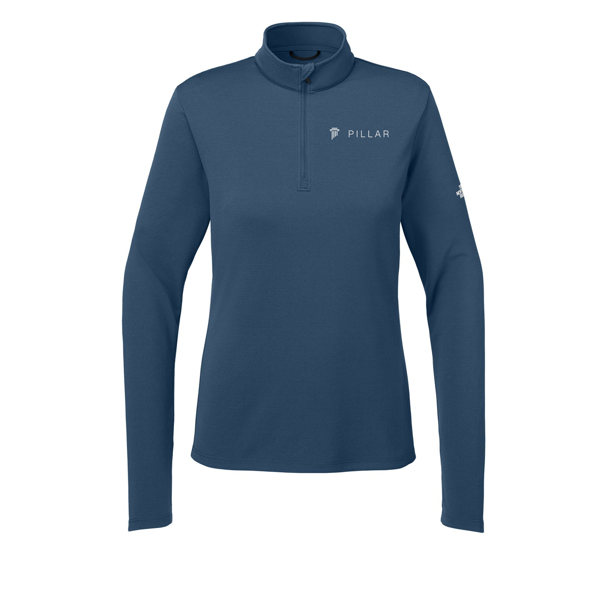 pillar-the-north-face-womens-ambition-14-zip-embroidery-leftchest-NF0A8ENQ-shadyblue-flat-front