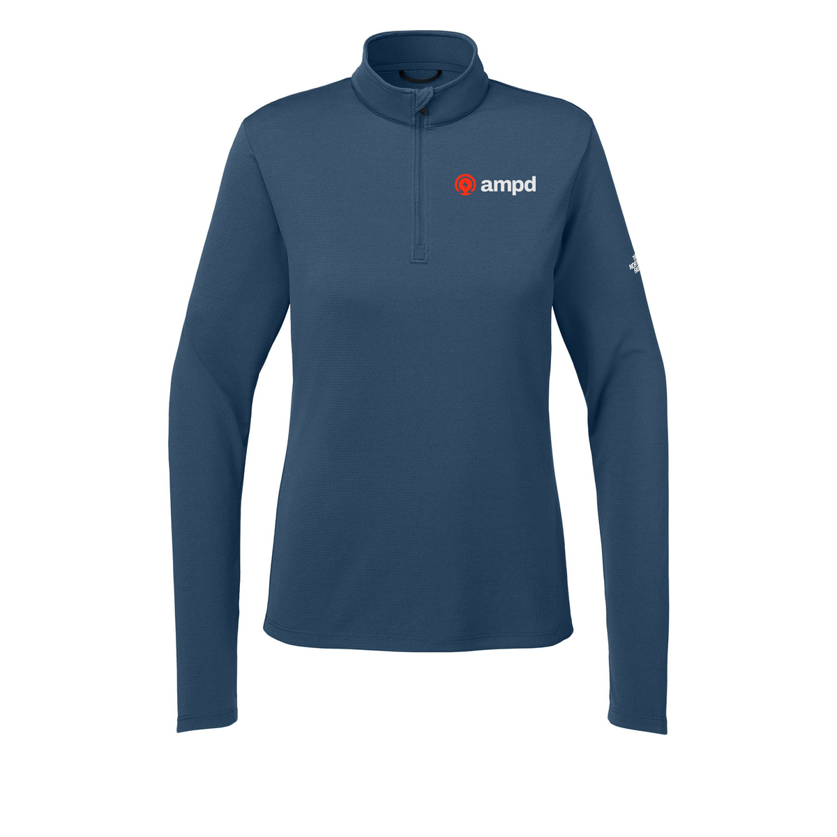 ampd-the-north-face-womens-ambition-14-zip-embroidery-leftchest-NF0A8ENQ-shadyblue-flat-front