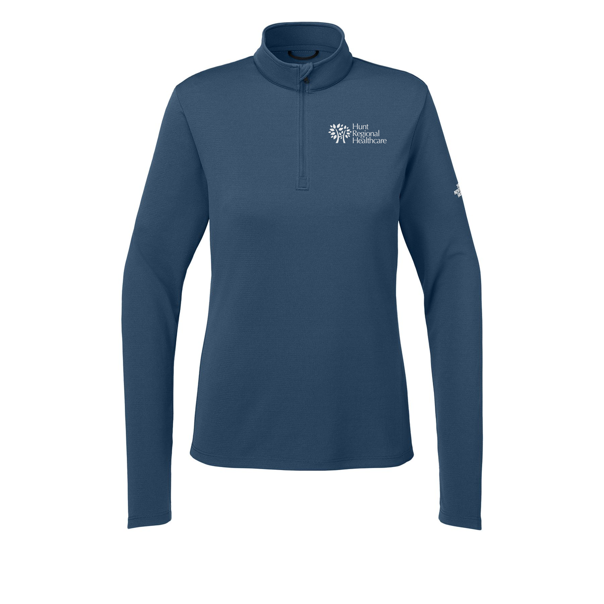 huntregional-the-north-face-womens-ambition-14-zip-embroidery-leftchest-NF0A8ENQ-shadyblue-flat-front