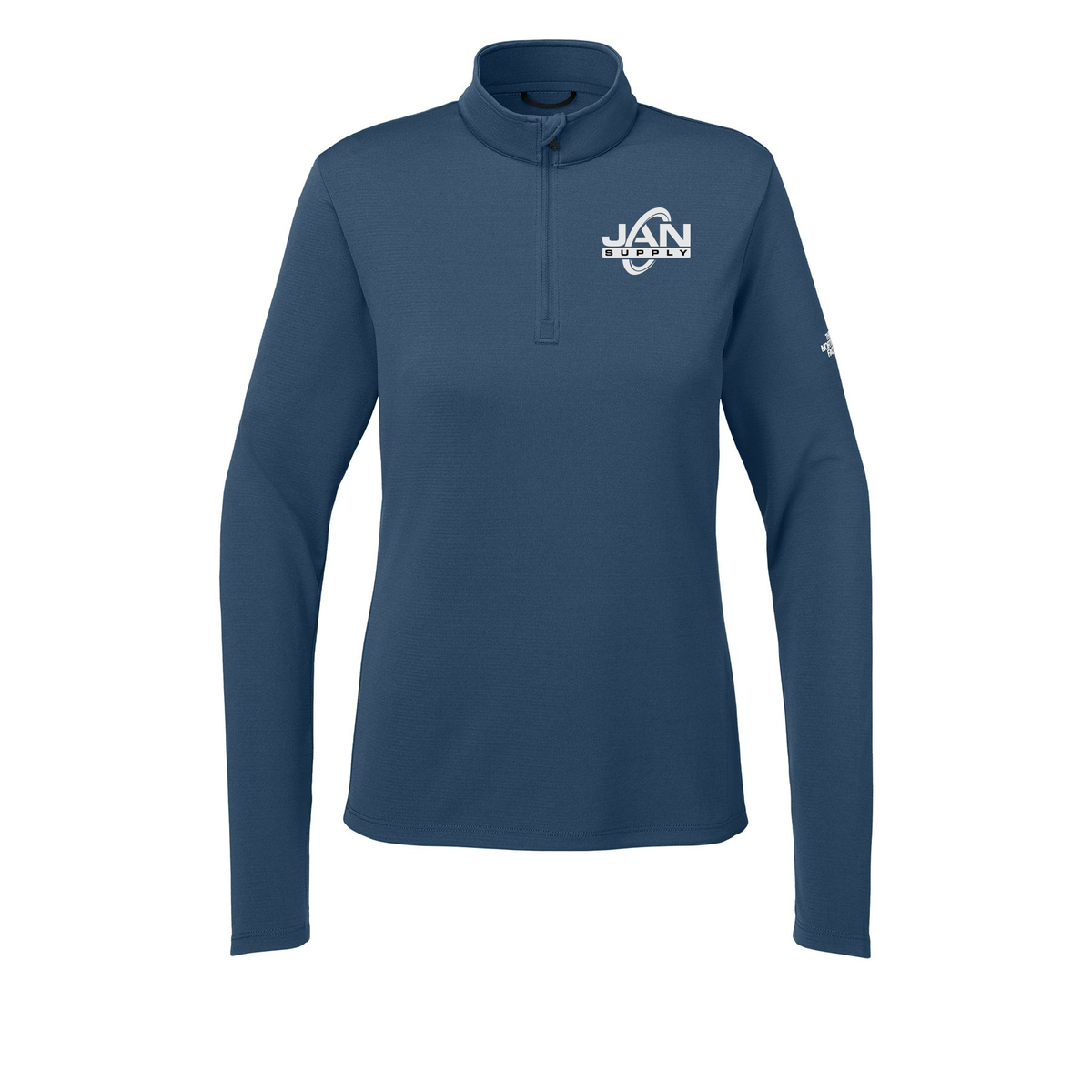 jan-pro-the-north-face-womens-ambition-14-zip-embroidery-leftchest-NF0A8ENQ-shadyblue-flat-front