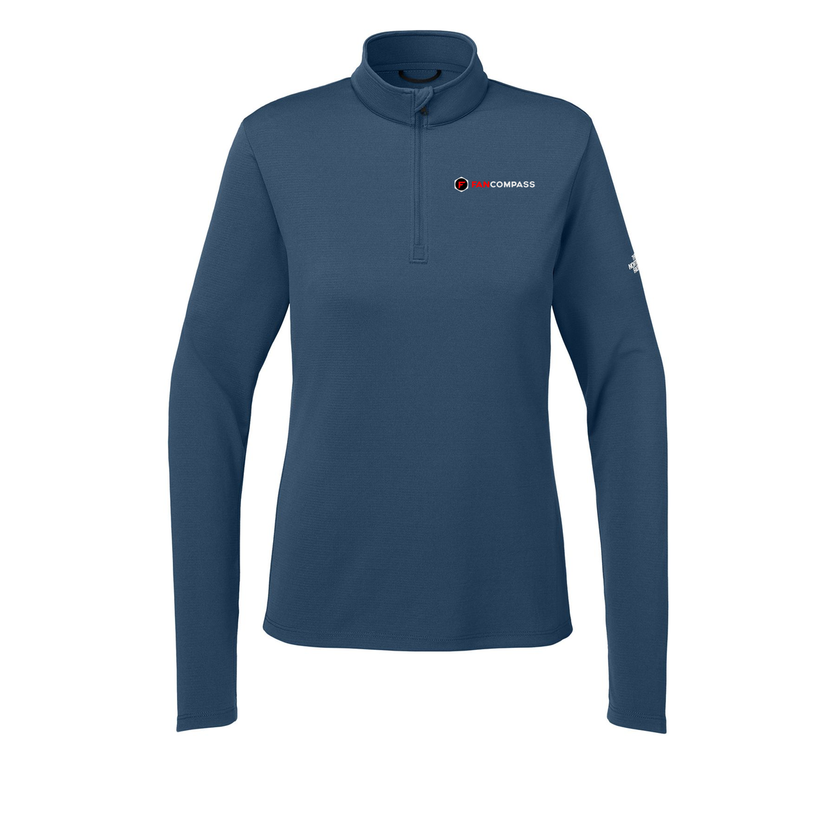 fancompass-the-north-face-womens-ambition-14-zip-embroidery-leftchest-NF0A8ENQ-shadyblue-flat-front