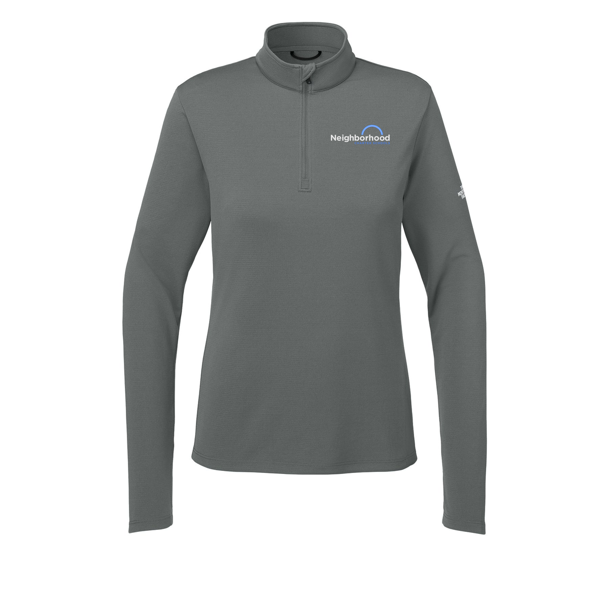 ncschools-the-north-face-womens-ambition-14-zip-embroidery-leftchest-NF0A8ENQ-smokedpearlgrey-flat-front