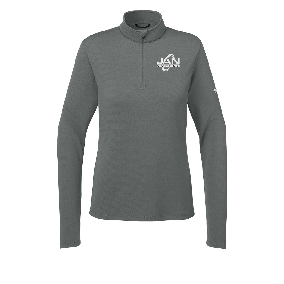 jan-pro-the-north-face-womens-ambition-14-zip-embroidery-leftchest-NF0A8ENQ-smokedpearlgrey-flat-front