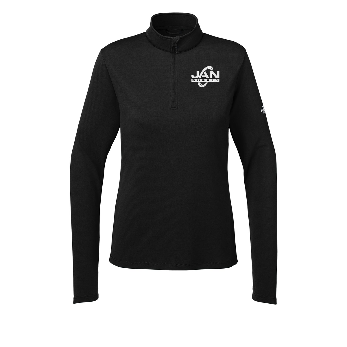 jan-pro-the-north-face-womens-ambition-14-zip-embroidery-leftchest-NF0A8ENQ-tnfblack-flat-front