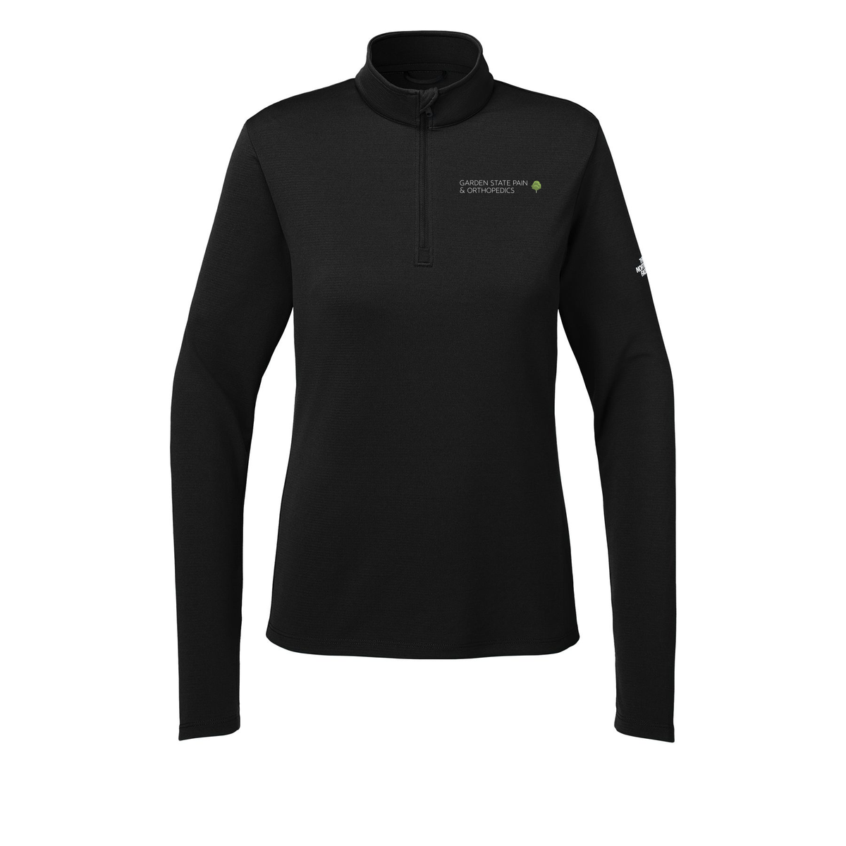 gardenstatepain-the-north-face-womens-ambition-14-zip-embroidery-leftchest-NF0A8ENQ-tnfblack-flat-front