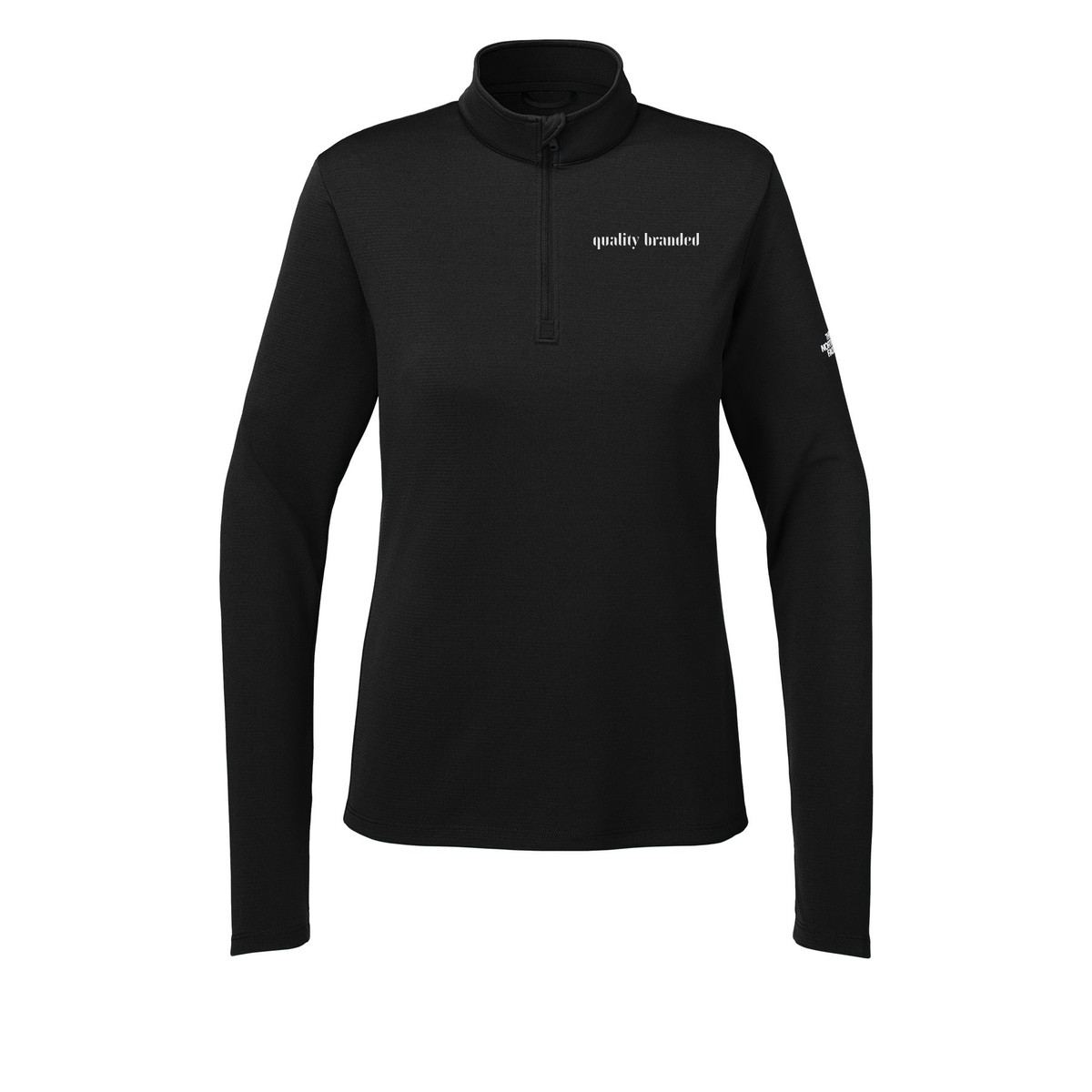 qualitybranded-the-north-face-womens-ambition-14-zip-embroidery-leftchest-NF0A8ENQ-tnfblack-flat-front