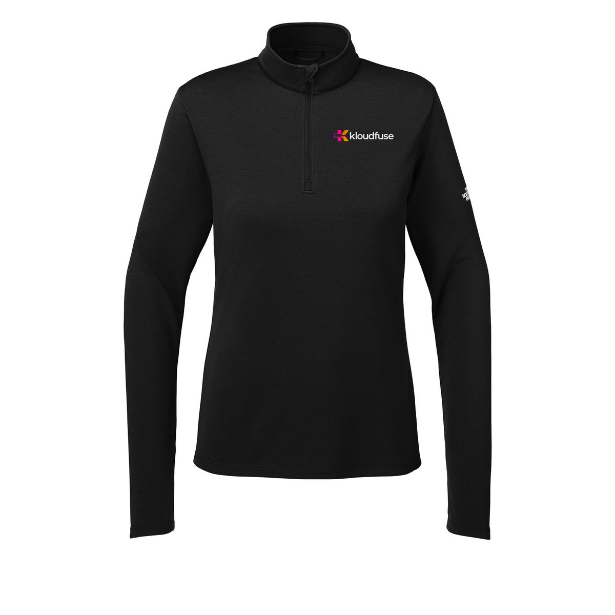 kloudfuse-the-north-face-womens-ambition-14-zip-embroidery-leftchest-NF0A8ENQ-tnfblack-flat-front