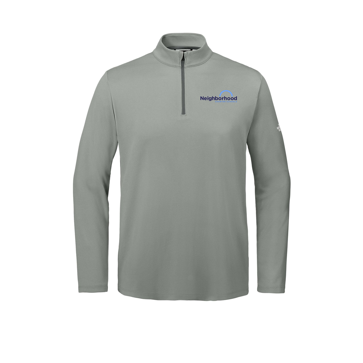 ncschools-the-north-face-ambition-14-zip-embroidery-leftchest-NF0A8ENR-meldgreyheather-flat-front