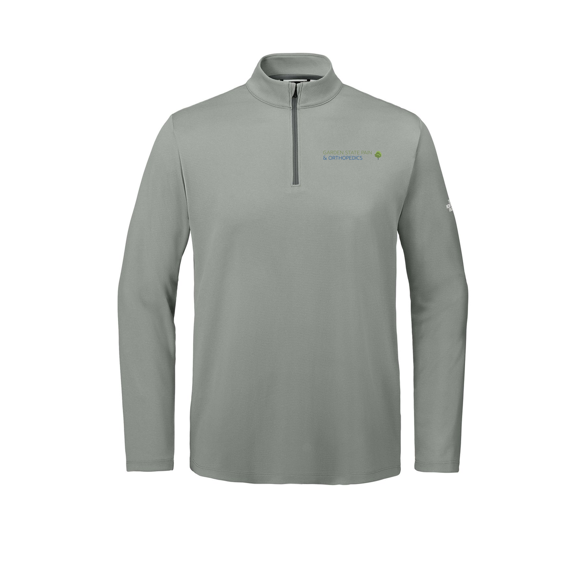gardenstatepain-the-north-face-ambition-14-zip-embroidery-leftchest-NF0A8ENR-meldgreyheather-flat-front