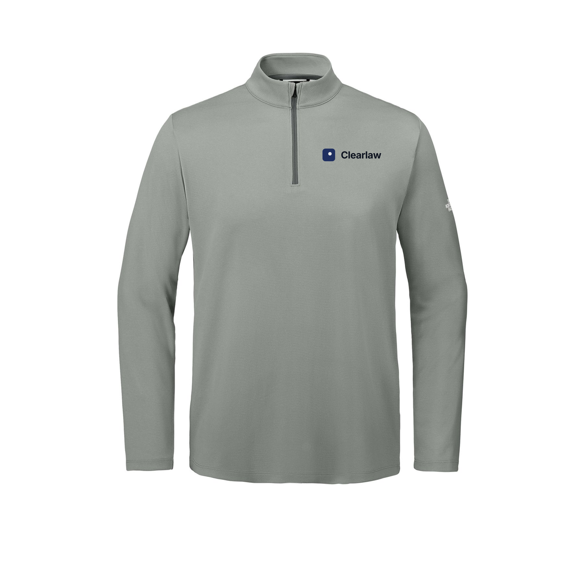 clearlaw-the-north-face-ambition-14-zip-embroidery-leftchest-NF0A8ENR-meldgreyheather-flat-front