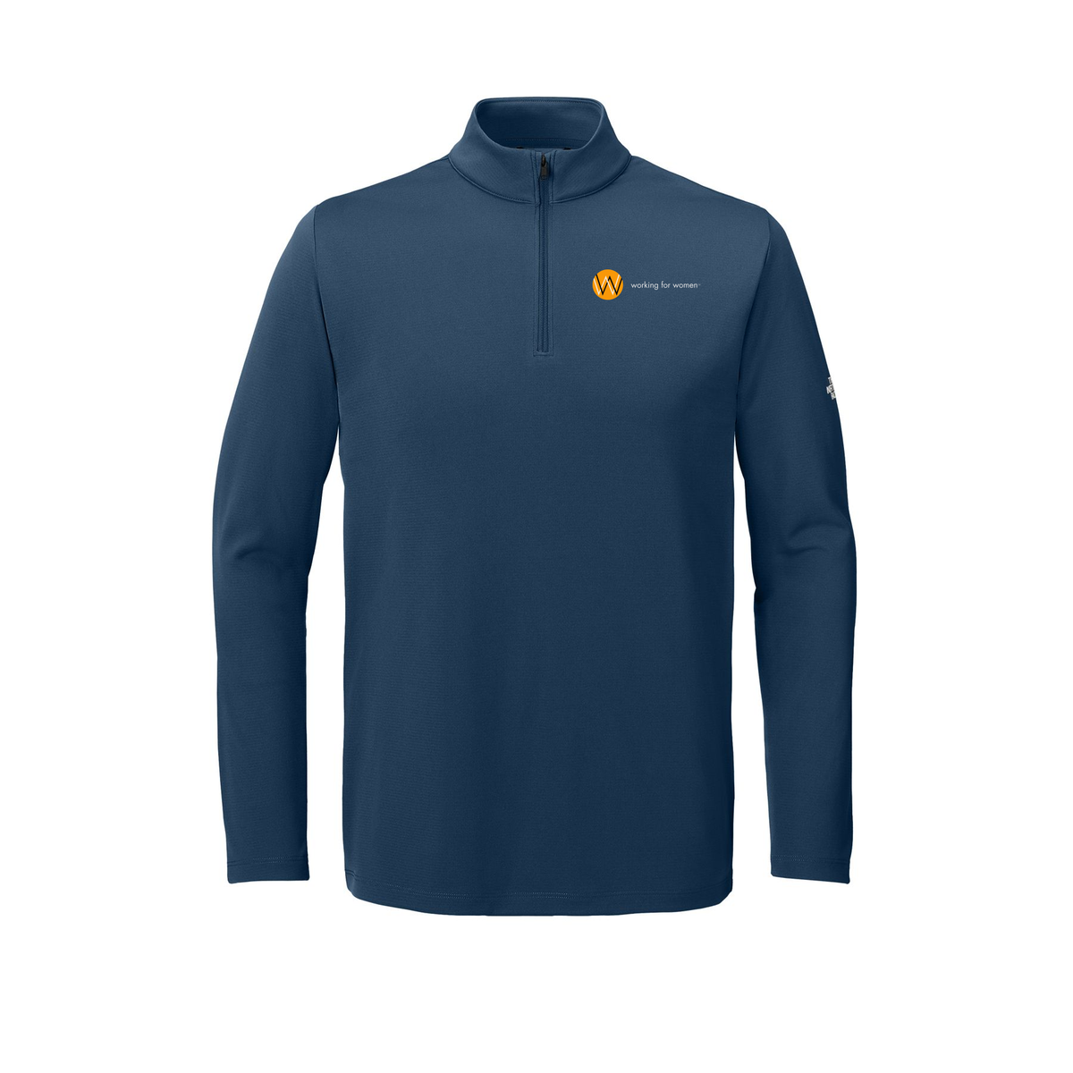 workingforwomen-the-north-face-ambition-14-zip-embroidery-leftchest-NF0A8ENR-shadyblue-flat-front