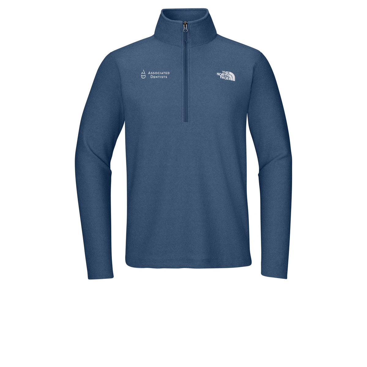associated-dentists-the-north-face-textured-pine-grove-12-zip-embroidery-rightchest-NF0A8JF6-shadyblueheather-flat-front