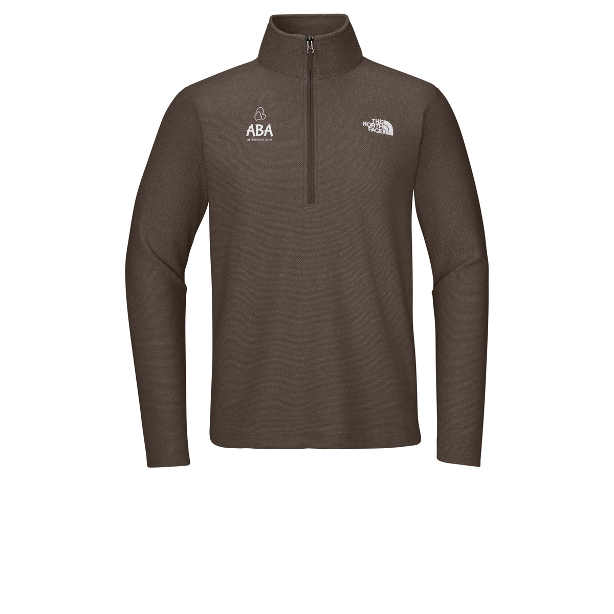 aba-interventions-the-north-face-textured-pine-grove-12-zip-embroidery-rightchest-NF0A8JF6-smokeybrownheather-flat-front